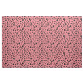 Schwarze Paw-Prints auf Erdbeerrosa Stoff (Fat Quarter (45,7 x 55,9 cm))
