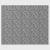 Schwarze Paw Prints auf Grau Geschenkpapier (Flach)