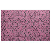 Schwarze Paw-Prints auf Rosa Stoff (Fat Quarter (45,7 x 55,9 cm))