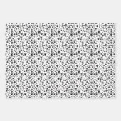 Schwarze Paw-Prints auf Weiß Geschenkpapier Set (Vorderseite 3)