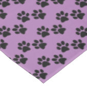 Schwarze Paw Prints Design Tablecloth Tischdecke (Schrägansicht)
