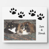 Schwarze Pawprints Pet Foto Plaque Fotoplatte (Vorderseite)