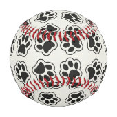 Schwarze Paws, Hundepfähle, Katzenpfähle, Kontur Baseball (Vorderseite)