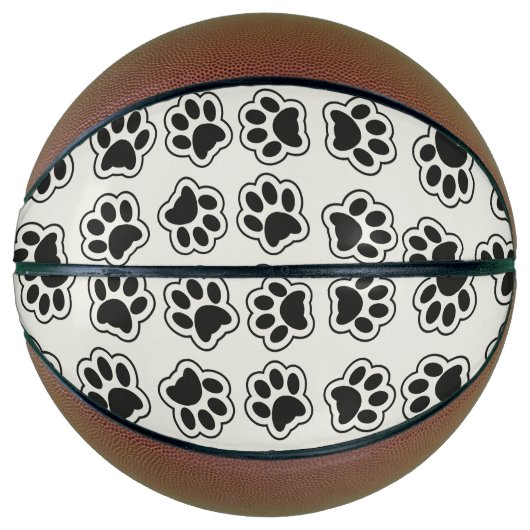 Schwarze Paws, Hundepfähle, Katzenpfähle, Kontur Basketball (Vorderseite)