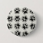 Schwarze Paws, Hundepfähle, Katzenpfähle, Kontur Button (Vorderseite)