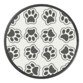 Schwarze Paws, Hundepfähle, Katzenpfähle, Kontur Eishockey Puck (Vorderseite)