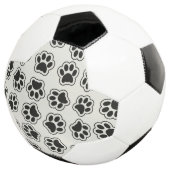 Schwarze Paws, Hundepfähle, Katzenpfähle, Kontur Fußball (Dreiviertel)