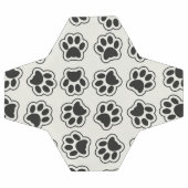 Schwarze Paws, Hundepfähle, Katzenpfähle, Kontur Fußball (Flach)