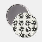 Schwarze Paws, Hundepfähle, Katzenpfähle, Kontur Magnet (Vorderseite/Rückseite)