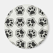 Schwarze Paws, Hundepfähle, Katzenpfähle, Kontur Magnet (Vorne)