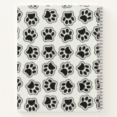Schwarze Paws, Hundepfähle, Katzenpfähle, Kontur Notizblock (Rückseite)