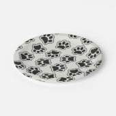 Schwarze Paws, Hundepfähle, Katzenpfähle, Kontur Pappteller (Schrägansicht)