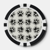 Schwarze Paws, Hundepfähle, Katzenpfähle, Kontur Pokerchips (Vorderseite)