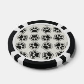 Schwarze Paws, Hundepfähle, Katzenpfähle, Kontur Pokerchips (Einzeln)