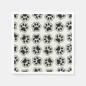 Schwarze Paws, Hundepfähle, Katzenpfähle, Kontur Serviette (Vorderseite)