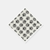 Schwarze Paws, Hundepfähle, Katzenpfähle, Kontur Serviette (Ecke)
