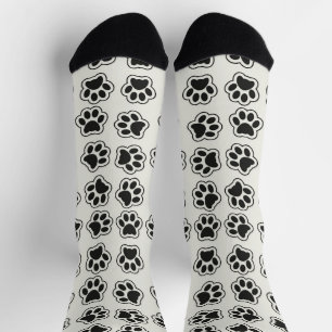 Schwarze Paws, Hundepfähle, Katzenpfähle, Kontur Socken