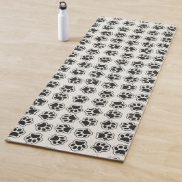 Schwarze Paws, Hundepfähle, Katzenpfähle, Kontur Yogamatte