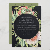 SCHWARZE PEACH WÜSTE ERFOLGREICHE CACTI FOLIAGE WE EINLADUNG (Vorne/Hinten)