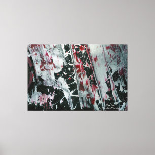 Schwarze Perle mit Namen und Unterschrift Leinwanddruck