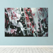 Schwarze Perle mit Namen und Unterschrift Leinwanddruck (Insitu (Holzboden))