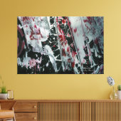 Schwarze Perle mit Namen und Unterschrift Leinwanddruck (Insitu (Wohnzimmer))