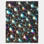 Schwarze Perlen Fleecedecke (Vorderseite)