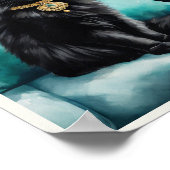 Schwarze Perserkatze Farbe Deine Hoheit Poster (Ecke)