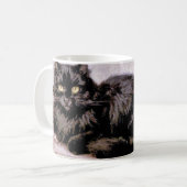 Schwarze persische Katze Kaffeetasse (Vorderseite Links)