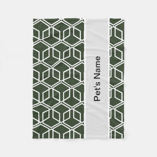 Schwarze Personalisierte Dog-Decken Fleecedecke (Vorderseite)