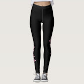Schwarze personalisierte Leggings verbreiten Freun (Vorderseite)