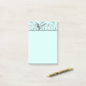 Schwarze personalisierte Musik Post-it Klebezettel (Auf Schreibtisch)