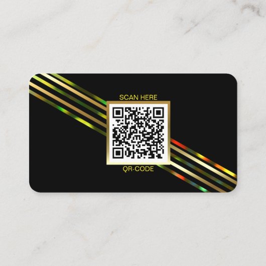 Schwarze Personalisierte Visitenkarte (Rückseite)