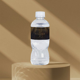 Schwarze personalisierte Wasserflaschen-Etiketten Wasserflaschenetikett