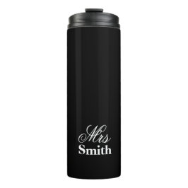 Schwarze Personlized Text-Frau Name Thermosbecher