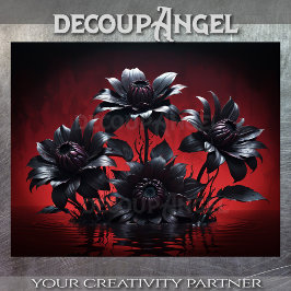 Schwarze Petalen Aufstieg - Entkopplung - Seidenpapier