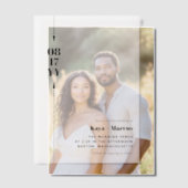 Schwarze Pfeile und Foto Hochzeit Pergament Einladungen (Versatz (Ehepaar))