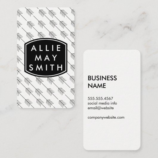 Schwarze Pfeile Visitenkarte (Vorne/Hinten)