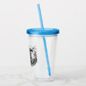 Schwarze Pferdeköpfe Acryltrinkbecher (Links)