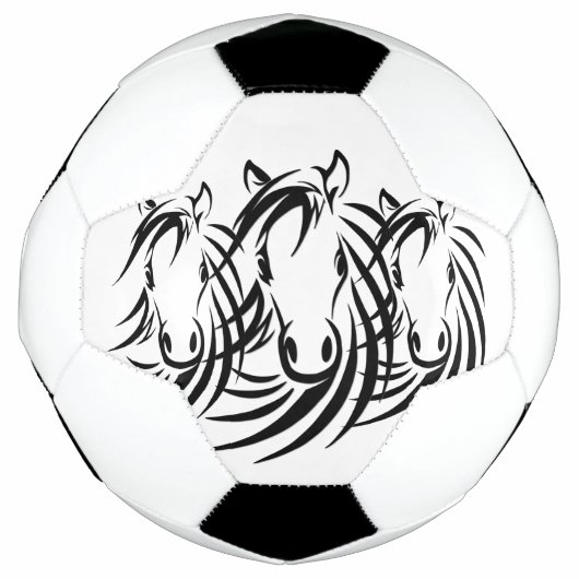 Schwarze Pferdeköpfe Fußball (Vorderseite)