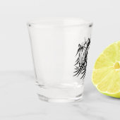 Schwarze Pferdeköpfe Schnapsglas (Links)