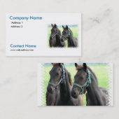 Schwarze PferdeVisitenkarte Visitenkarte (Vorne/Hinten)