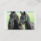 Schwarze PferdeVisitenkarte Visitenkarte (Rückseite)