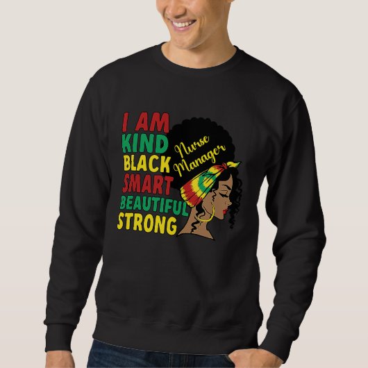 Schwarze Pflegedienstleiterin Afroamerikanische Pf Sweatshirt (Vorderseite)