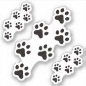 Schwarze Pfoten-Aufkleber Aufkleber (Vorderseite)