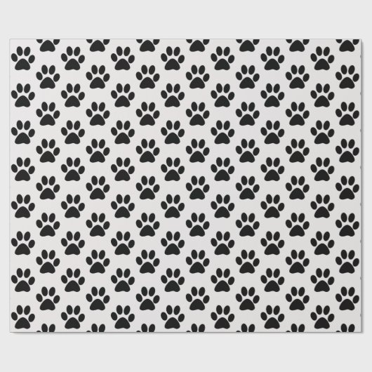 schwarze Pfoten Geschenkpapier (Flach)