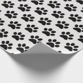 schwarze Pfoten Geschenkpapier (Ecke)