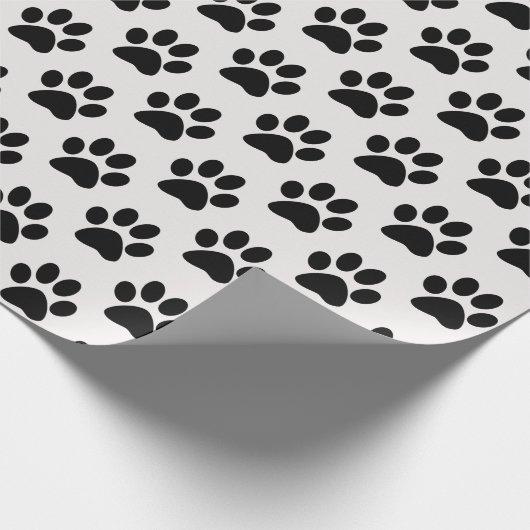 schwarze Pfoten Geschenkpapier (Ecke)