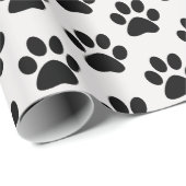 schwarze Pfoten Geschenkpapier (Rolleneckpunkt)