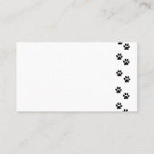Schwarze Pfoten, Hundehaufen, Hundewalker, Pet Sho Visitenkarte (Rückseite)